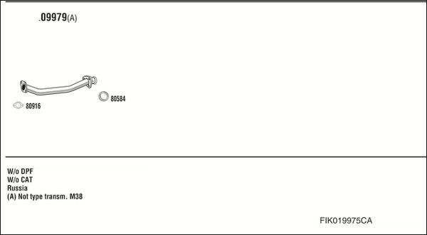 Išmetimo sistema WALKER FIK019975CA