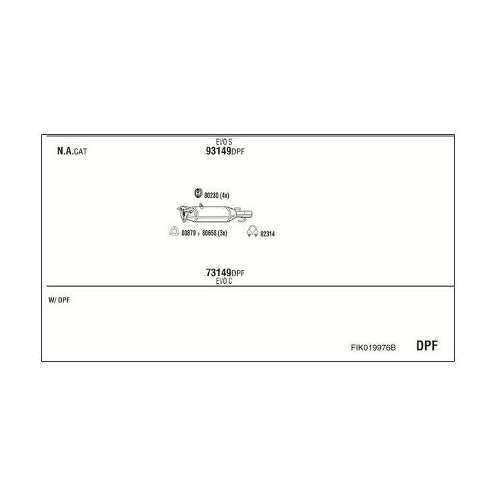 Išmetimo sistema WALKER FIK019976B