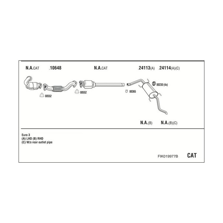 Išmetimo sistema WALKER FIK019977B