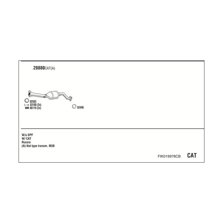 Išmetimo sistema WALKER FIK019978CB