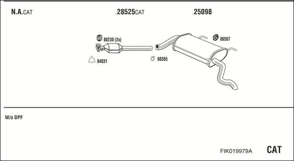 Išmetimo sistema WALKER FIK019979A