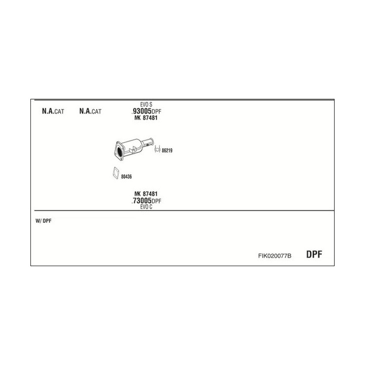 Išmetimo sistema WALKER FIK020077B