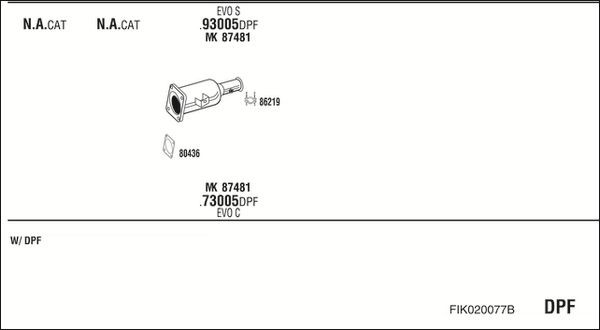 Išmetimo sistema WALKER FIK020077B