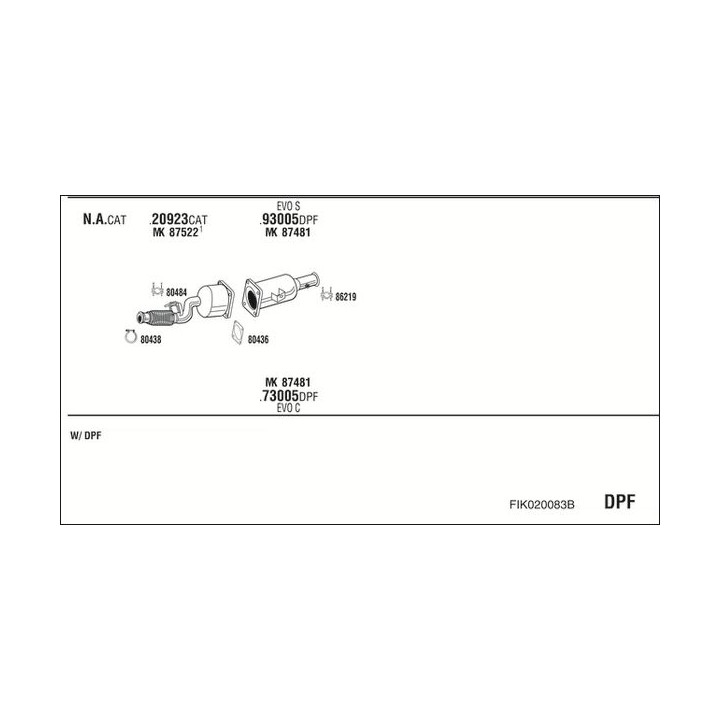 Išmetimo sistema WALKER FIK020083B