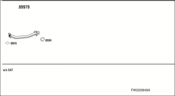 Išmetimo sistema WALKER FIK020849A