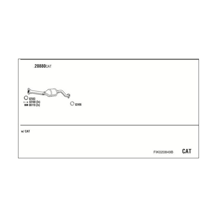 Išmetimo sistema WALKER FIK020849B