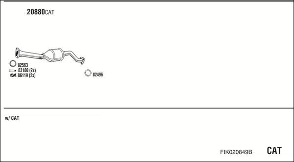 Išmetimo sistema WALKER FIK020849B