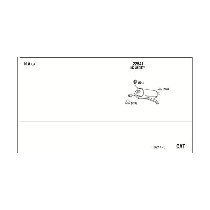 Išmetimo sistema WALKER FIK021473