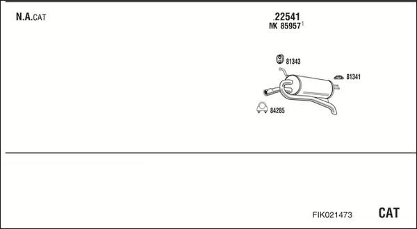 Išmetimo sistema WALKER FIK021473