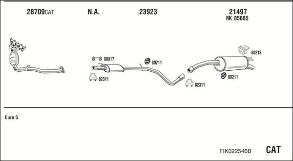 Išmetimo sistema WALKER FIK022546B