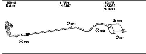 Išmetimo sistema WALKER FIK023175