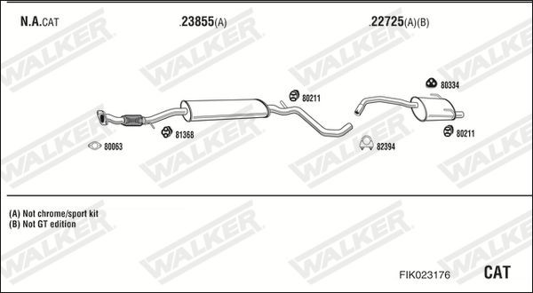 Išmetimo sistema WALKER FIK023176