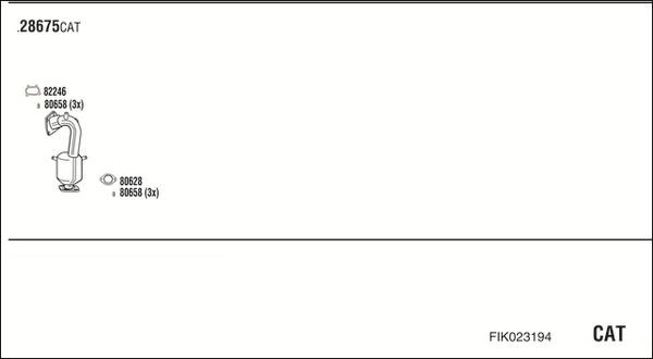 Išmetimo sistema WALKER FIK023194
