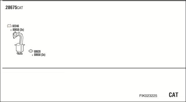 Išmetimo sistema WALKER FIK023225