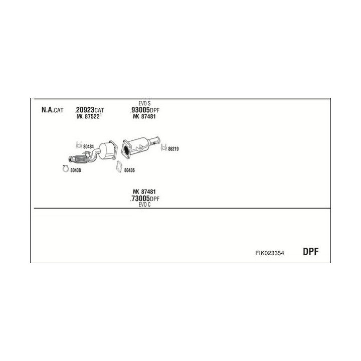Išmetimo sistema WALKER FIK023354