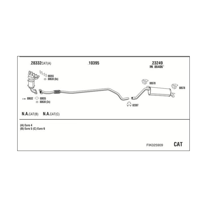 Išmetimo sistema WALKER FIK025909