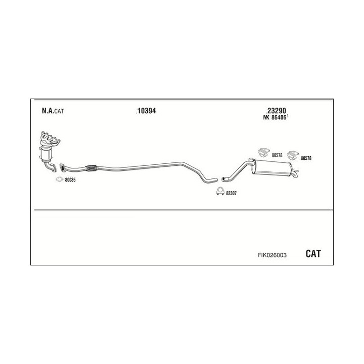 Išmetimo sistema WALKER FIK026003