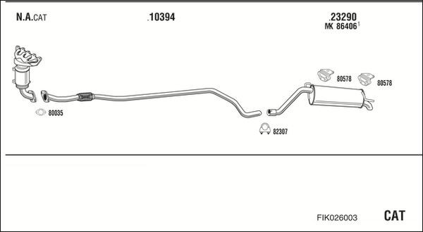 Išmetimo sistema WALKER FIK026003