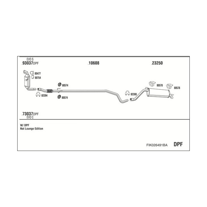 Išmetimo sistema WALKER FIK026491BA