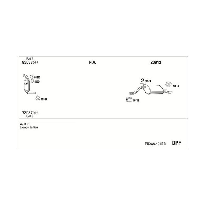 Išmetimo sistema WALKER FIK026491BB