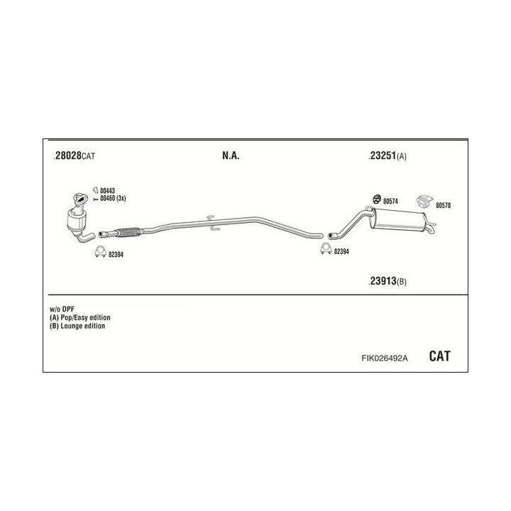 Išmetimo sistema WALKER FIK026492A