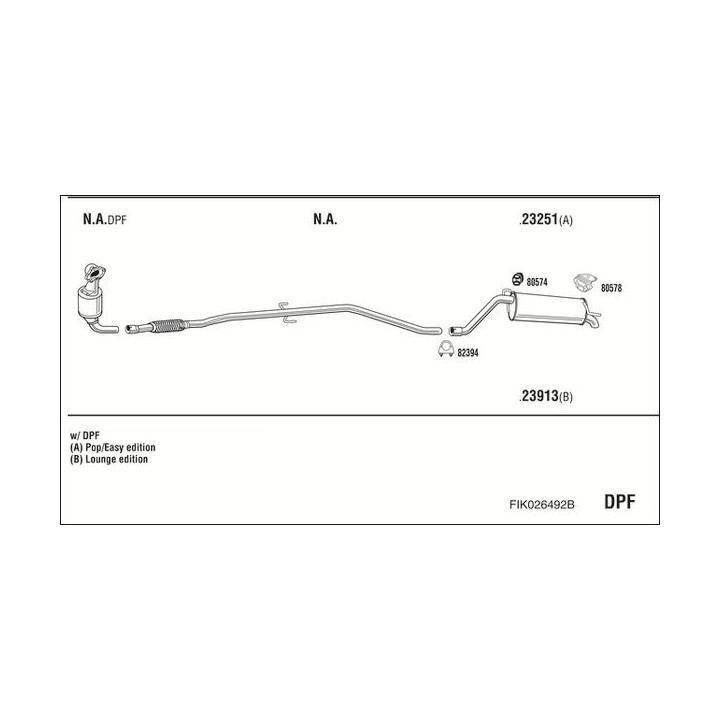 Išmetimo sistema WALKER FIK026492B