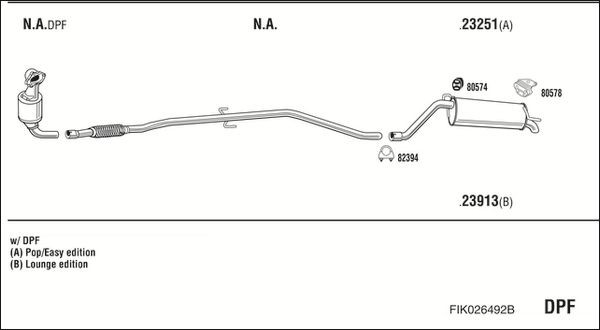 Išmetimo sistema WALKER FIK026492B