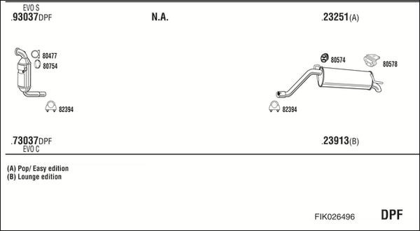 Išmetimo sistema WALKER FIK026496