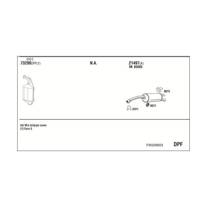 Išmetimo sistema WALKER FIK026603