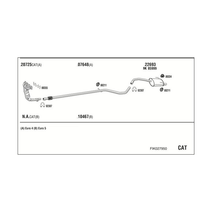Išmetimo sistema WALKER FIK027950