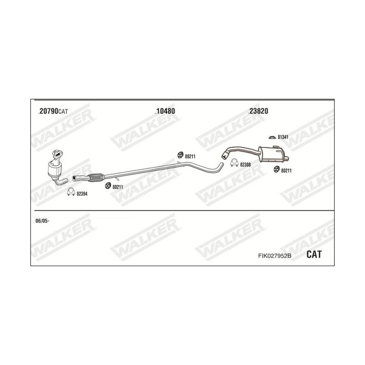Išmetimo sistema WALKER FIK027952B
