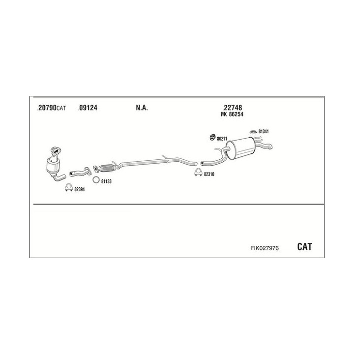 Išmetimo sistema WALKER FIK027976