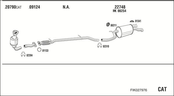 Išmetimo sistema WALKER FIK027976