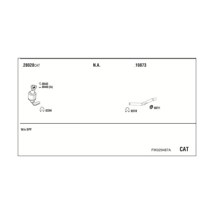 Išmetimo sistema WALKER FIK029487A
