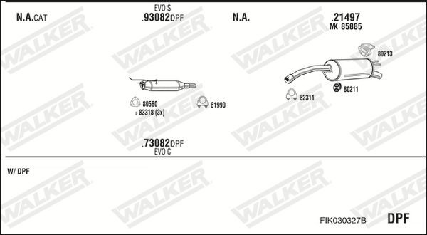 Išmetimo sistema WALKER FIK030327B