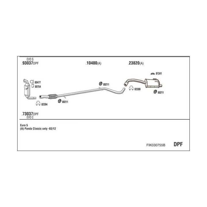 Išmetimo sistema WALKER FIK030755B
