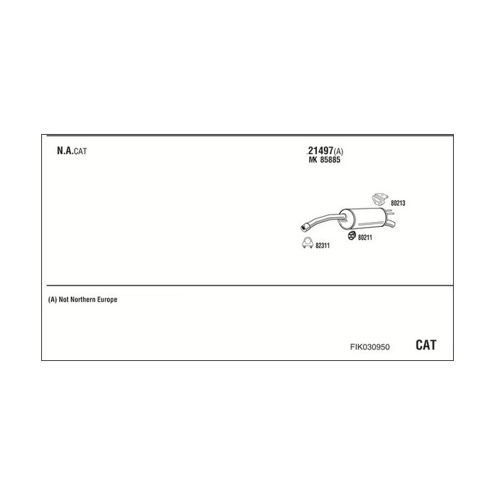 Išmetimo sistema WALKER FIK030950