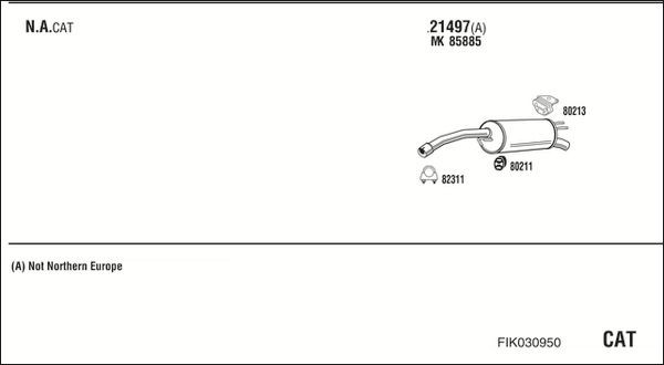 Išmetimo sistema WALKER FIK030950