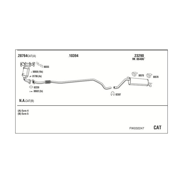 Išmetimo sistema WALKER FIK032247