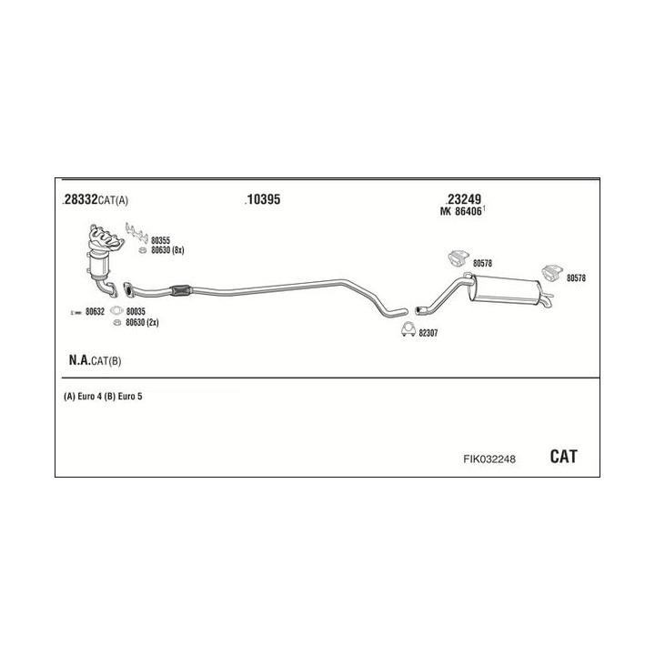 Išmetimo sistema WALKER FIK032248