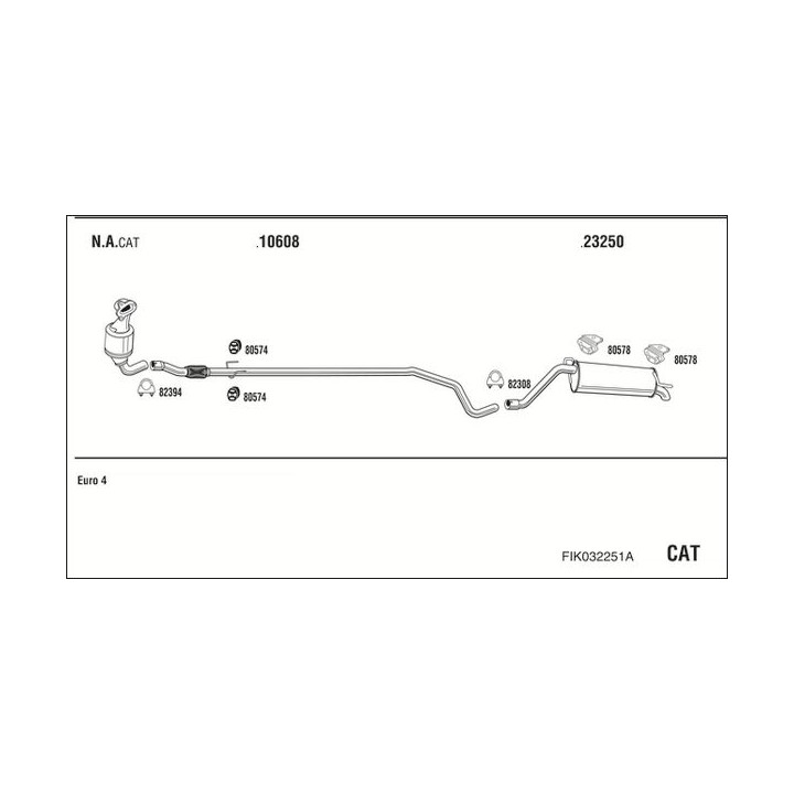 Išmetimo sistema WALKER FIK032251A