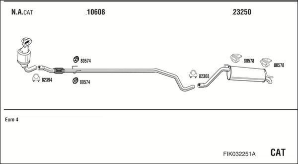Išmetimo sistema WALKER FIK032251A