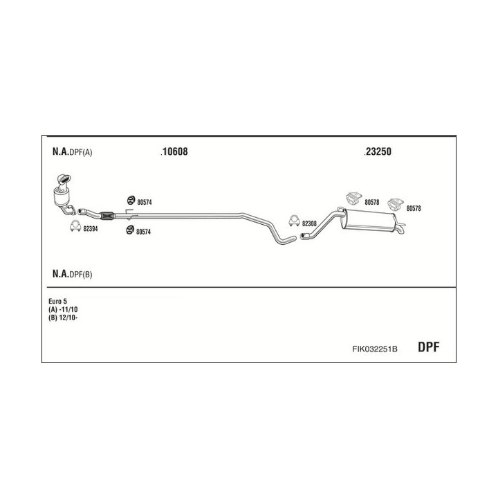 Išmetimo sistema WALKER FIK032251B