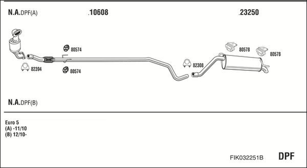 Išmetimo sistema WALKER FIK032251B