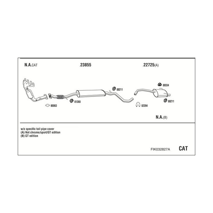 Išmetimo sistema WALKER FIK032827A