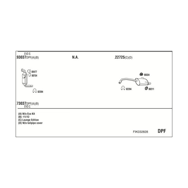 Išmetimo sistema WALKER FIK032828