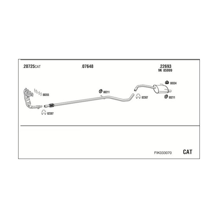 Išmetimo sistema WALKER FIK033070