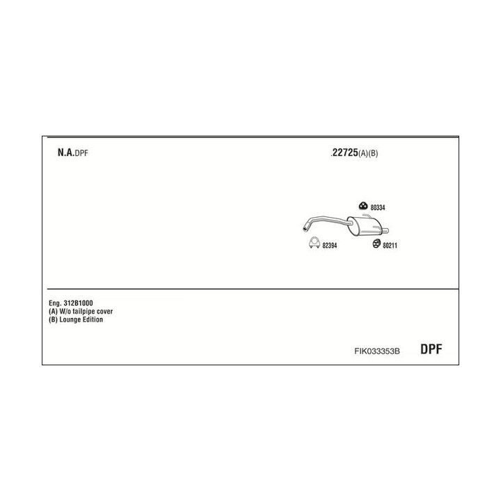 Išmetimo sistema WALKER FIK033353B