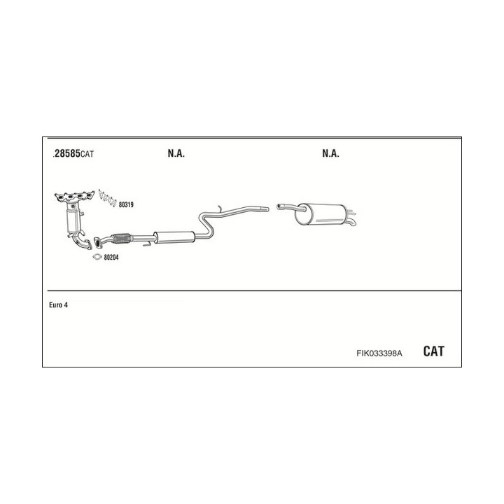 Išmetimo sistema WALKER FIK033398A
