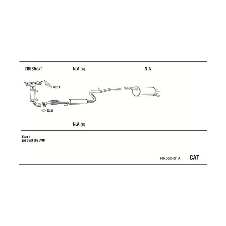 Išmetimo sistema WALKER FIK033401A
